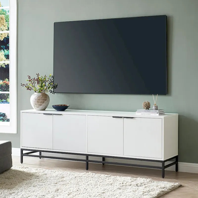 Meuble TV rectangulaire Campello pour téléviseurs jusqu'à 78 po - 70 de large