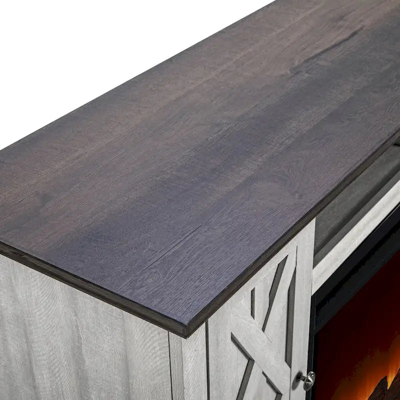 Meuble TV avec cheminée de 173 cm pour téléviseurs jusqu'à 75 po - 173 cm de largeur