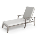 Chaise longue de jardin en aluminium gris