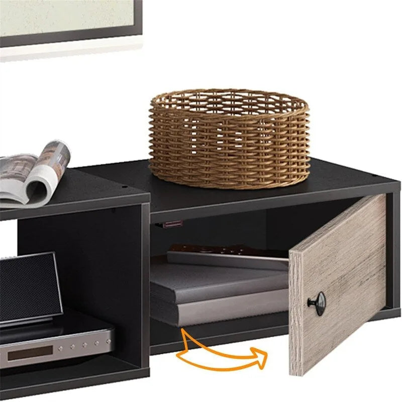 Étagère Console Murale Moderne pour Média - 27,9P x 139,7L x 20,1H cm