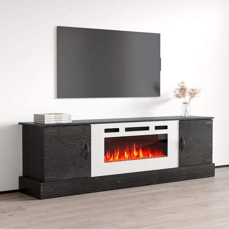 Meuble TV avec cheminée Carmen WH-EF