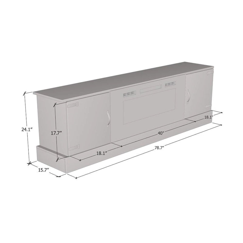 Meuble TV avec cheminée Carmen WH-EF