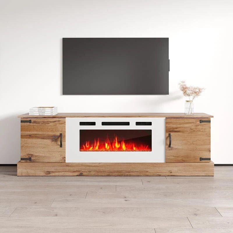 Meuble TV avec cheminée Carmen WH-EF