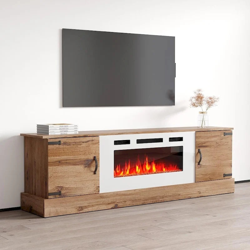 Meuble TV avec cheminée Carmen WH-EF