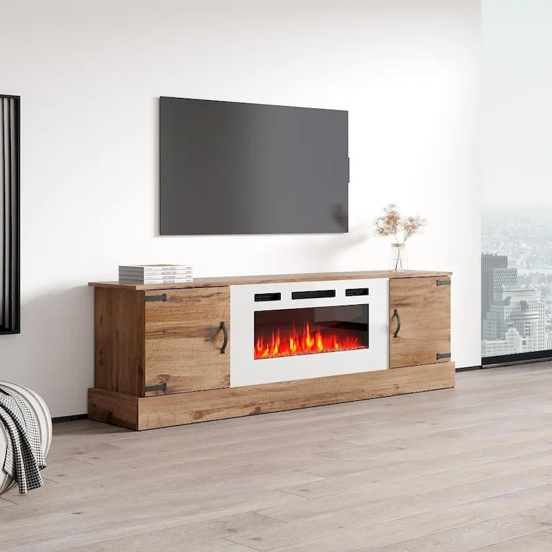 Meuble TV avec cheminée Carmen WH-EF