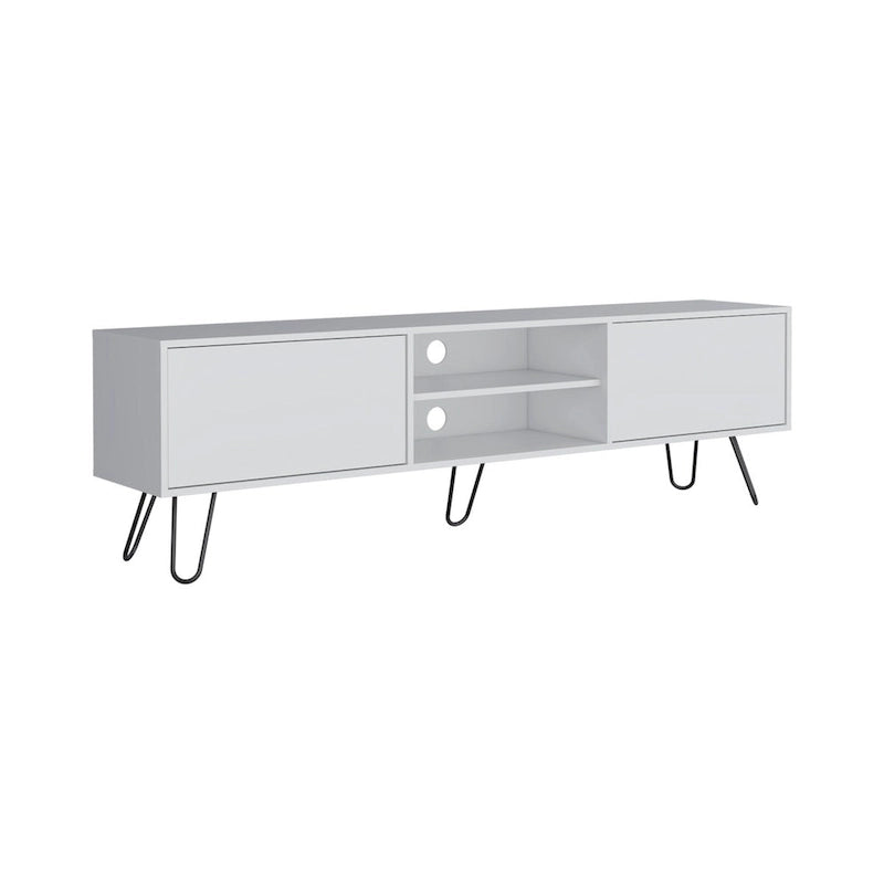 Meuble TV 2 portes Vassel Pieds épingle à cheveux