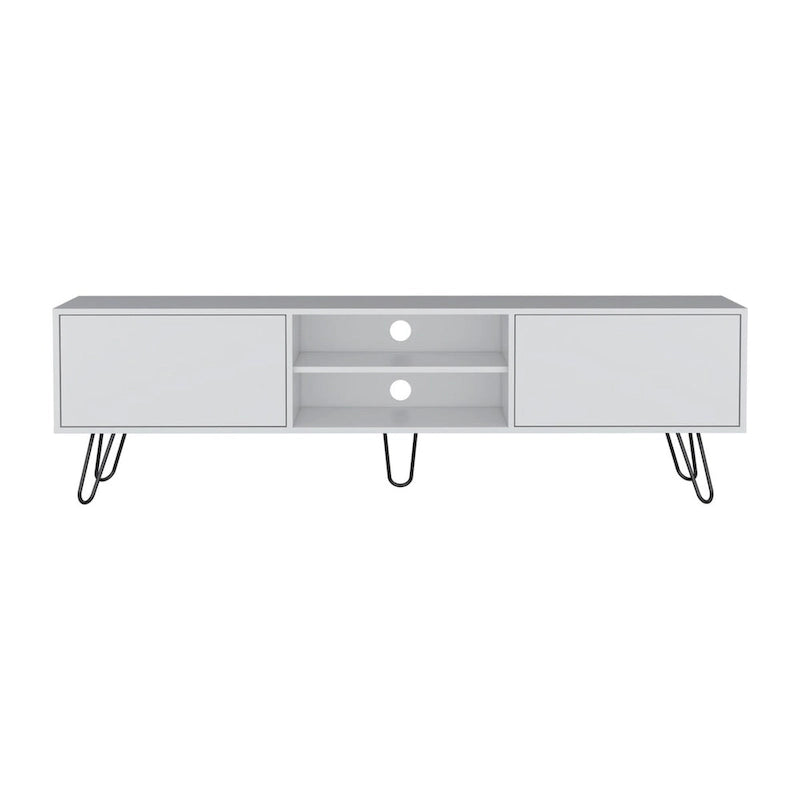 Meuble TV 2 portes Vassel Pieds épingle à cheveux