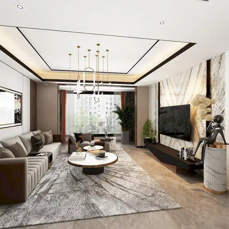 Meuble TV, Meuble multimédia noir et blanc avec 2 tiroirs - 78,7W