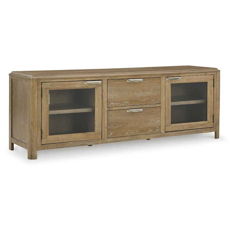 Meuble TV 80 Signature Design by Ashley Rencott brun clair pour TV jusqu'à 92" - 79,63 L x 20 P x 28 H