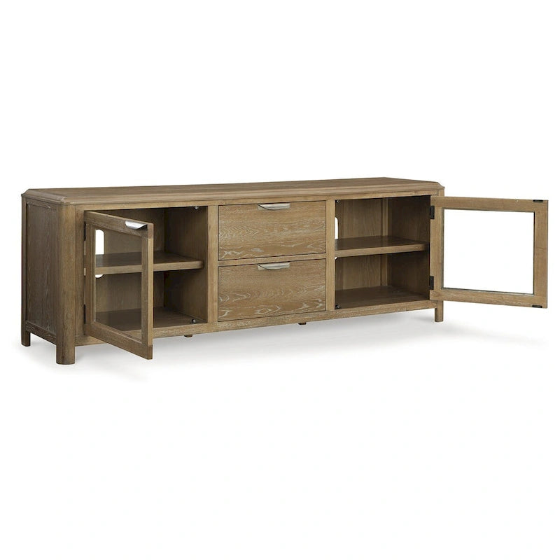 Meuble TV 80 Signature Design by Ashley Rencott brun clair pour TV jusqu'à 92" - 79,63 L x 20 P x 28 H