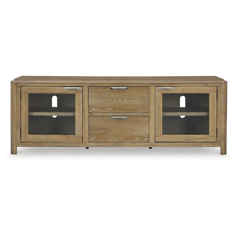 Meuble TV 80 Signature Design by Ashley Rencott brun clair pour TV jusqu'à 92" - 79,63 L x 20 P x 28 H