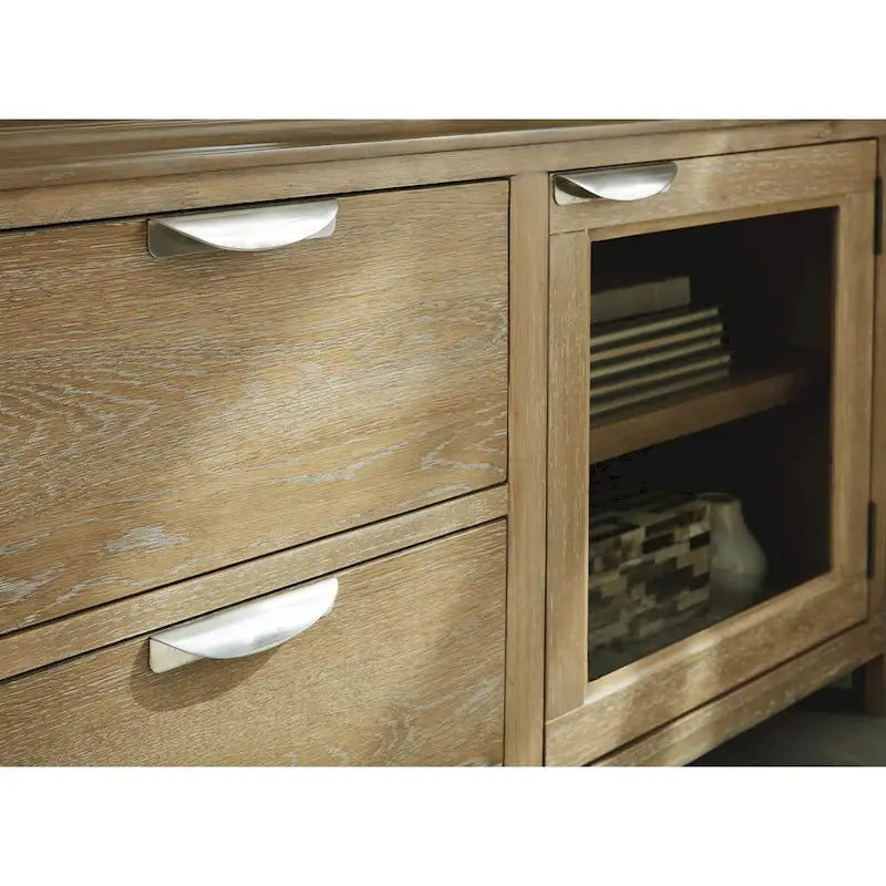 Meuble TV 80 Signature Design by Ashley Rencott brun clair pour TV jusqu'à 92" - 79,63 L x 20 P x 28 H