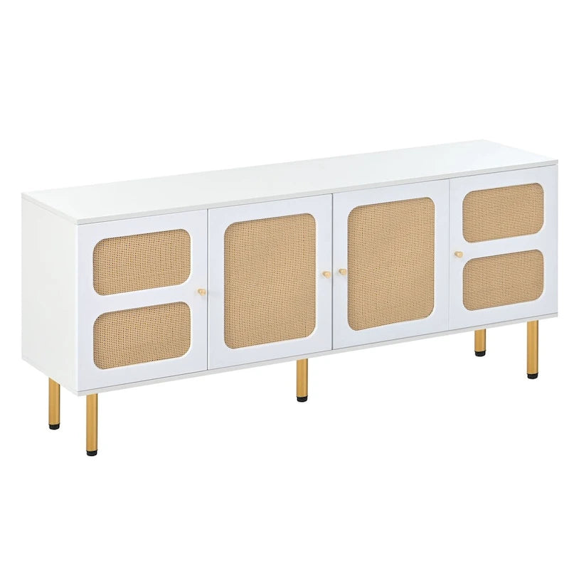 Meuble console média tissé Merax pour téléviseurs jusqu'à 70 pouces