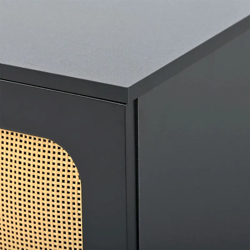 Meuble console média tissé Merax pour téléviseurs jusqu'à 70 pouces