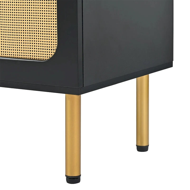Meuble console média tissé Merax pour téléviseurs jusqu'à 70 pouces
