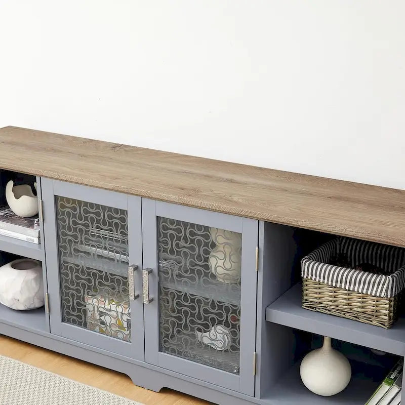 Meuble TV moderne Roomfitters esprit ferme, console de divertissement d'inspiration grange