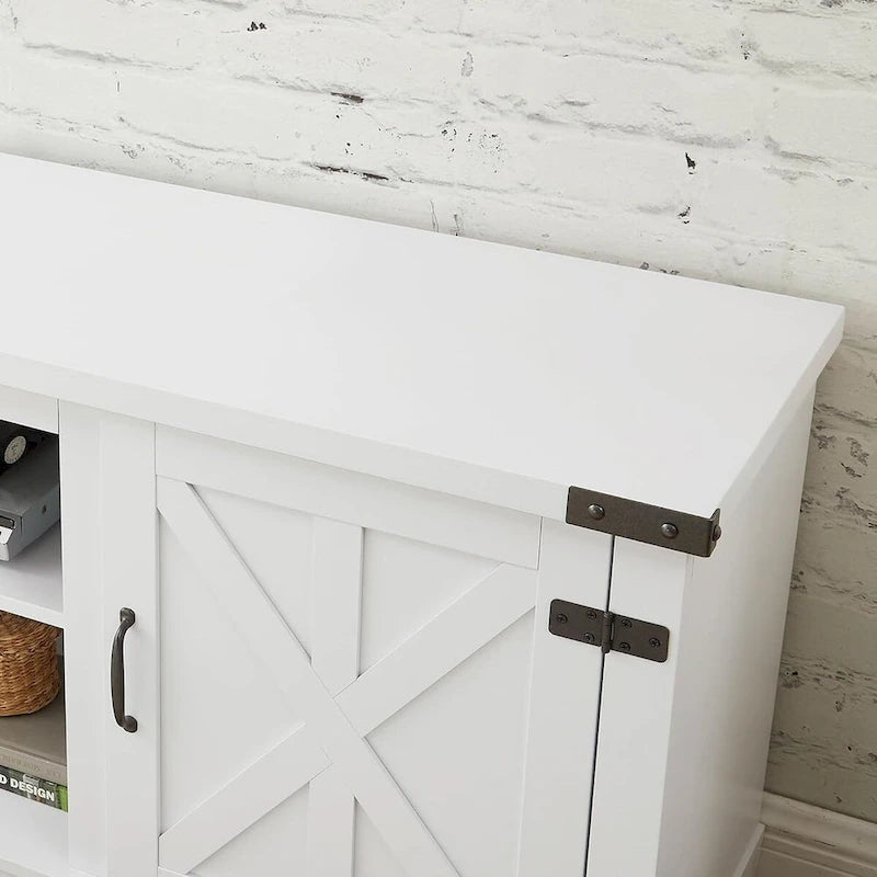 Meuble TV moderne Roomfitters esprit ferme, console de divertissement d'inspiration grange