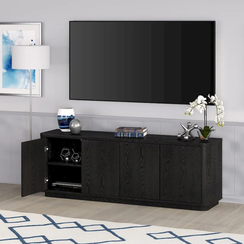 Meuble TV rectangulaire Plympton pour téléviseurs jusqu'à 75 po - 68 po de large