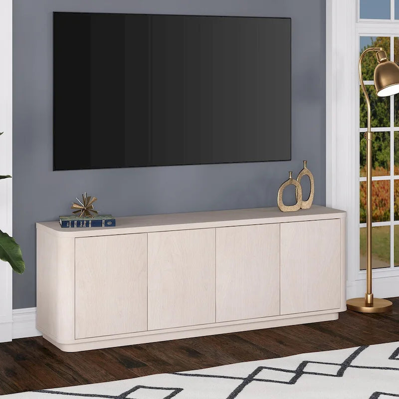 Meuble TV rectangulaire Plympton pour téléviseurs jusqu'à 75 po - 68 po de large