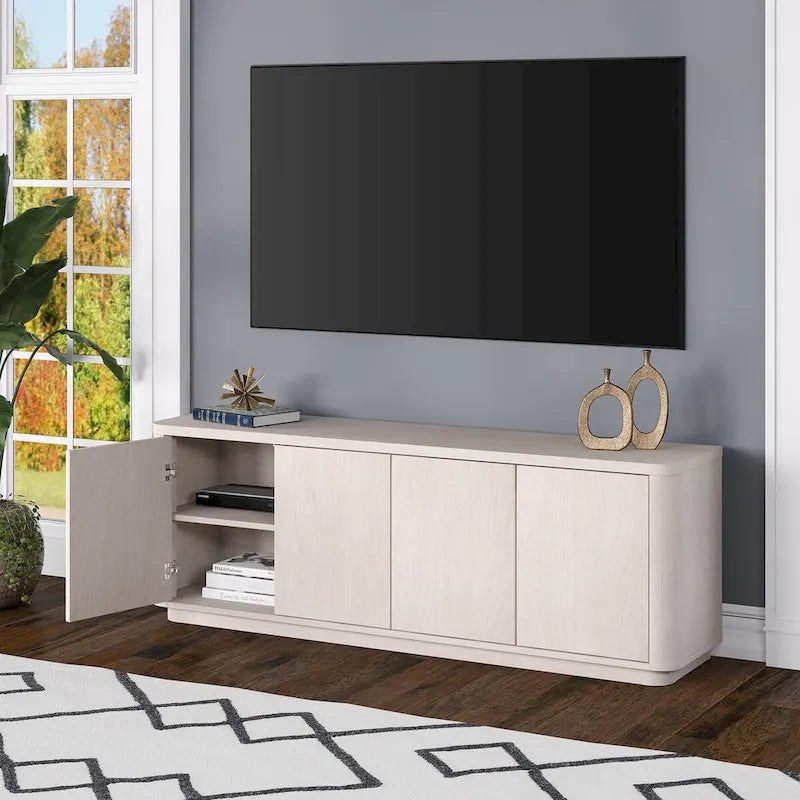 Meuble TV rectangulaire Plympton pour téléviseurs jusqu'à 75 po - 68 po de large