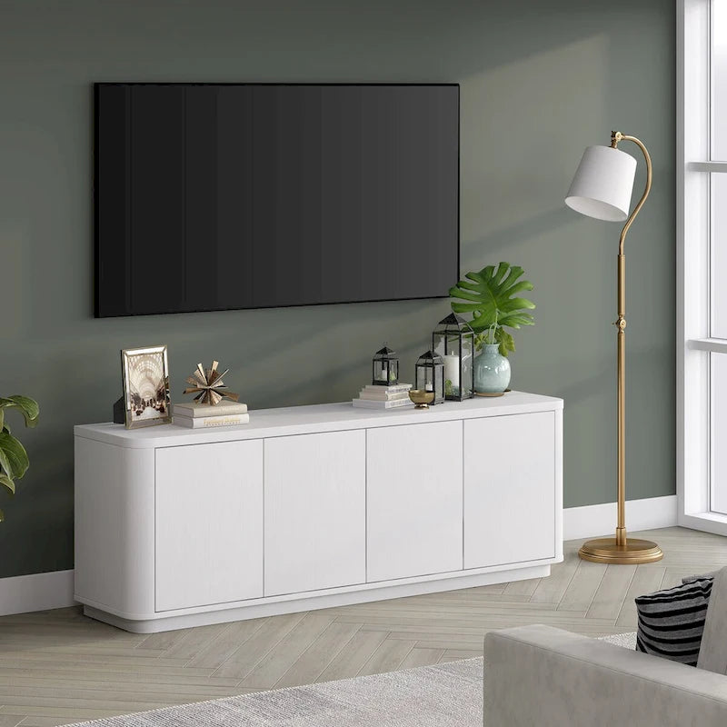 Meuble TV rectangulaire Plympton pour téléviseurs jusqu'à 75 po - 68 po de large