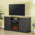Meuble TV console de 54 po pour téléviseurs jusqu'à 60 po avec cheminée électrique - 54 po de largeur