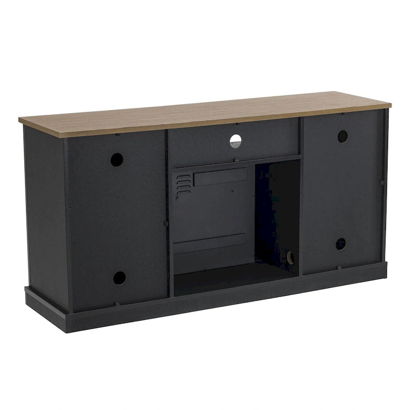 Meuble TV console de 54 po pour téléviseurs jusqu'à 60 po avec cheminée électrique - 54 po de largeur