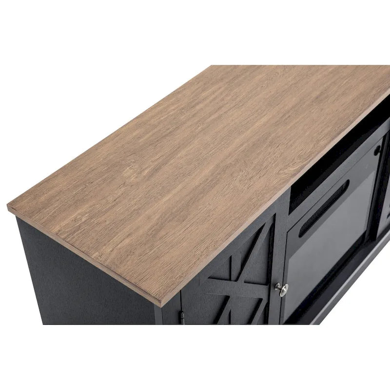 Meuble TV console de 54 po pour téléviseurs jusqu'à 60 po avec cheminée électrique - 54 po de largeur