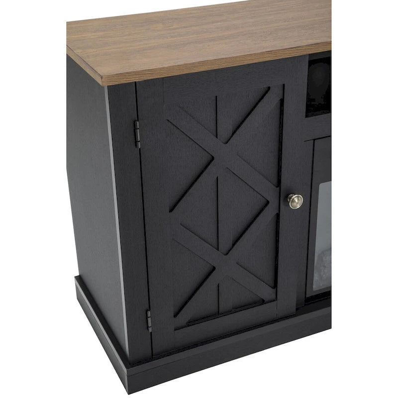 Meuble TV console de 54 po pour téléviseurs jusqu'à 60 po avec cheminée électrique - 54 po de largeur