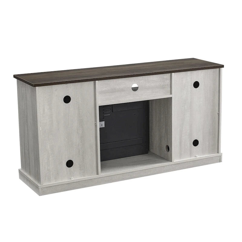 Meuble TV console de 54 po pour téléviseurs jusqu'à 60 po avec cheminée électrique - 54 po de largeur