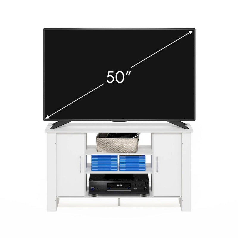 Meuble TV et centre de divertissement Furinno Econ, blanc