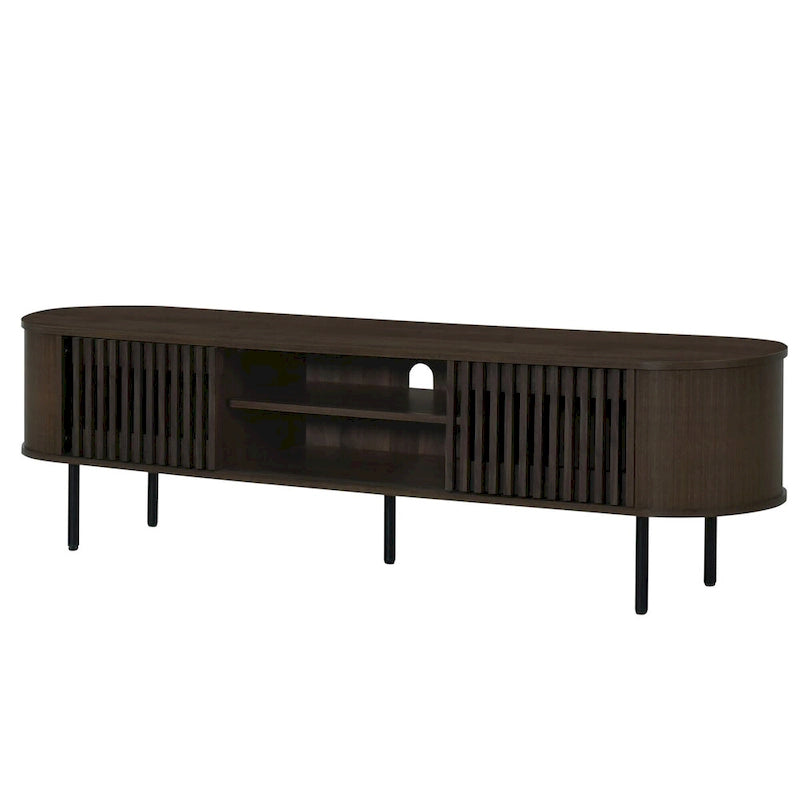 Meuble TV 2 étagères avec portes coulissantes Brax de New Classic Furniture