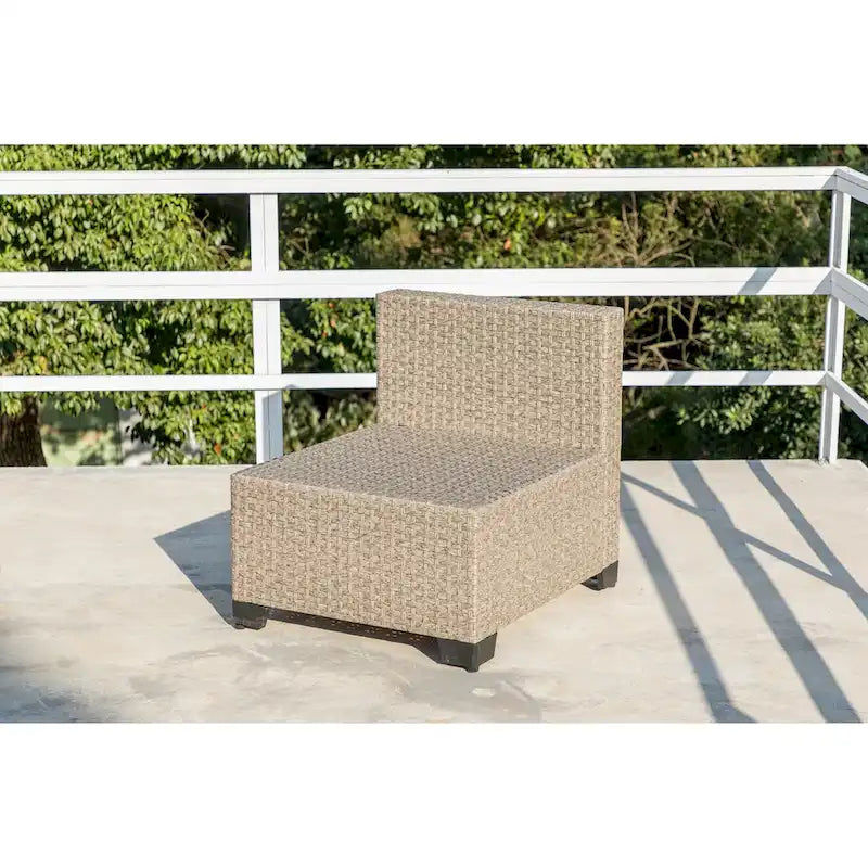 Ensemble de mobilier de patio 5 pièces, ensemble de conversation d'extérieur bohème toutes saisons avec coussins épais résistants à l'eau