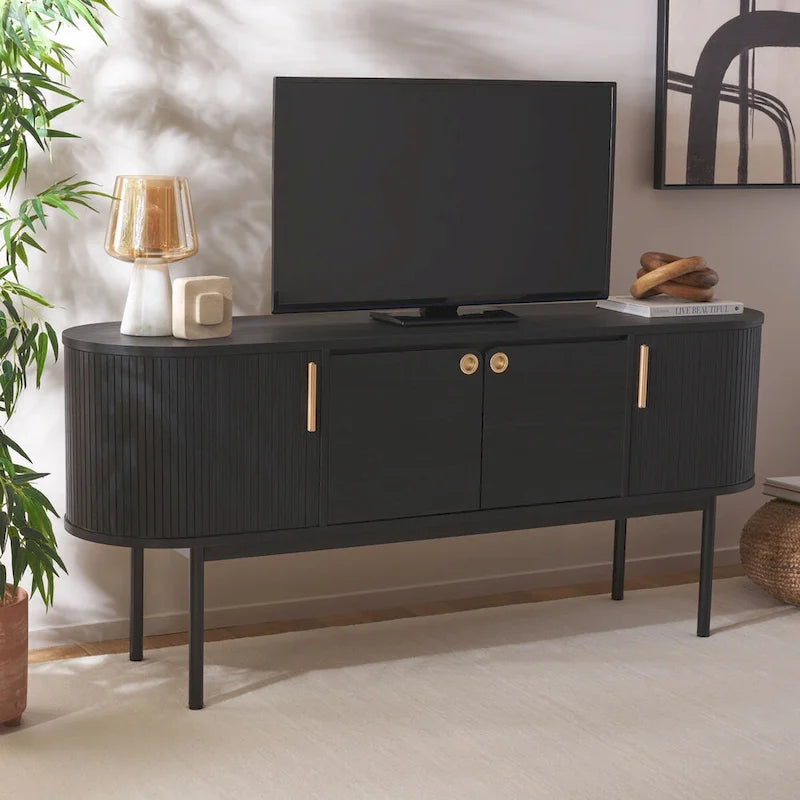 SAFAVIEH Home Shaelynn, buffet/meuble TV à 4 portes – 71 larg. x 18 prof. x 32 haut.