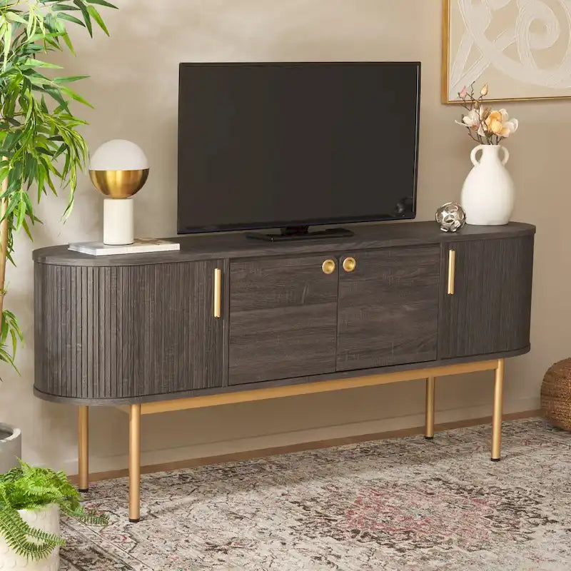 SAFAVIEH Home Shaelynn, buffet/meuble TV à 4 portes – 71 larg. x 18 prof. x 32 haut.