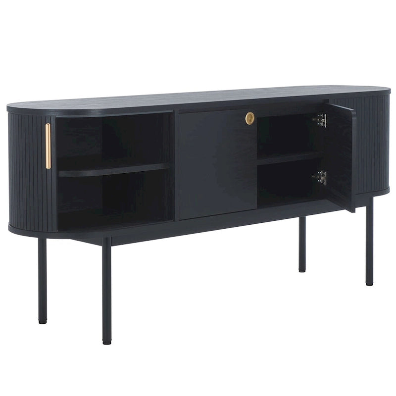 SAFAVIEH Home Shaelynn, buffet/meuble TV à 4 portes – 71 larg. x 18 prof. x 32 haut.