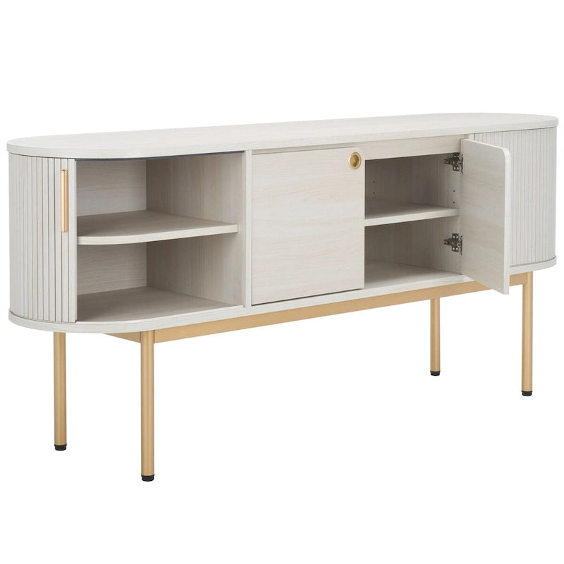 SAFAVIEH Home Shaelynn, buffet/meuble TV à 4 portes – 71 larg. x 18 prof. x 32 haut.