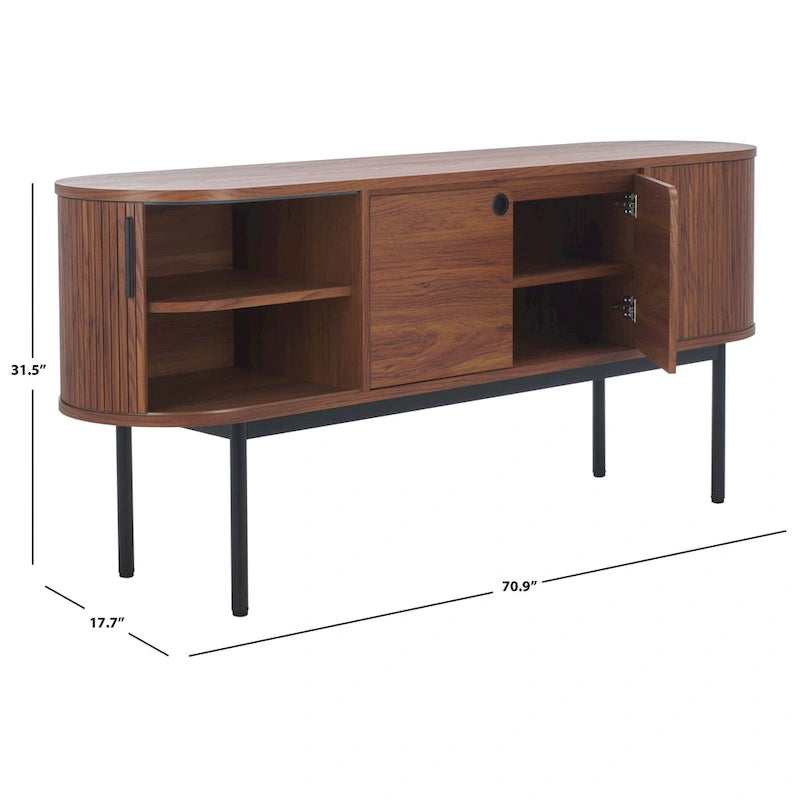 SAFAVIEH Home Shaelynn, buffet/meuble TV à 4 portes – 71 larg. x 18 prof. x 32 haut.