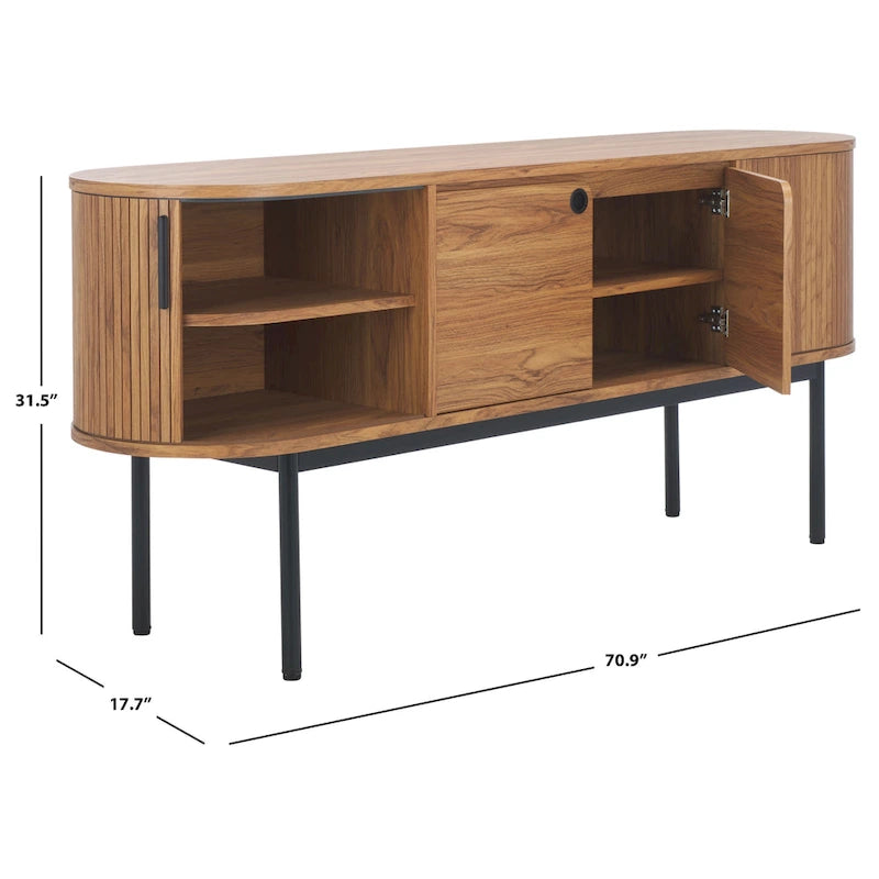 SAFAVIEH Home Shaelynn, buffet/meuble TV à 4 portes – 71 larg. x 18 prof. x 32 haut.