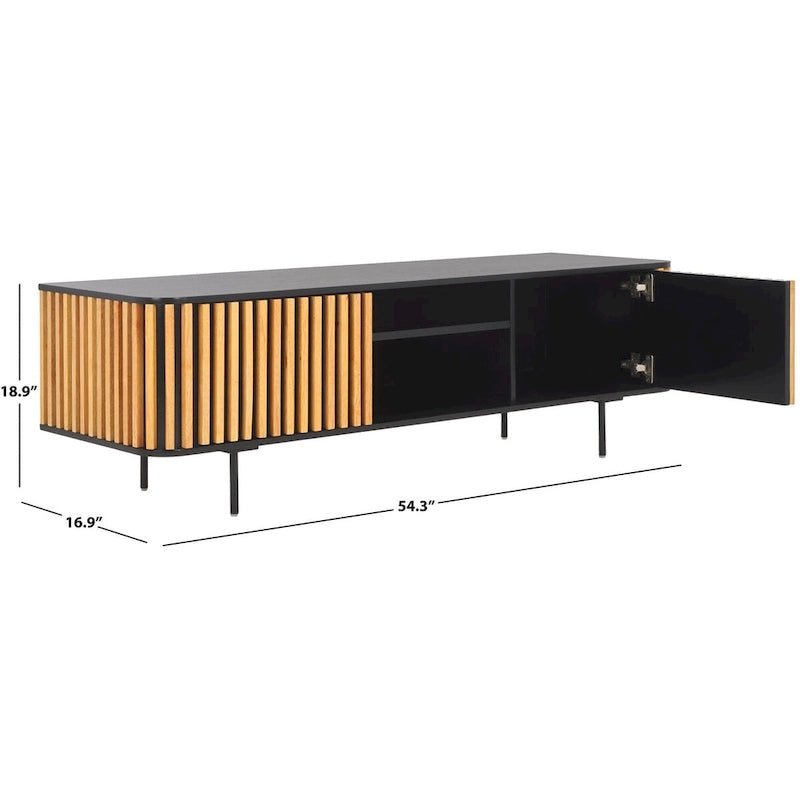 Meuble TV SAFAVIEH Home Anahi 2 portes 2 étagères - 54Lx17Px19H