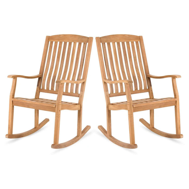Cambridge Casual Boston 2-piece Teak Outdoor Rocking Chair