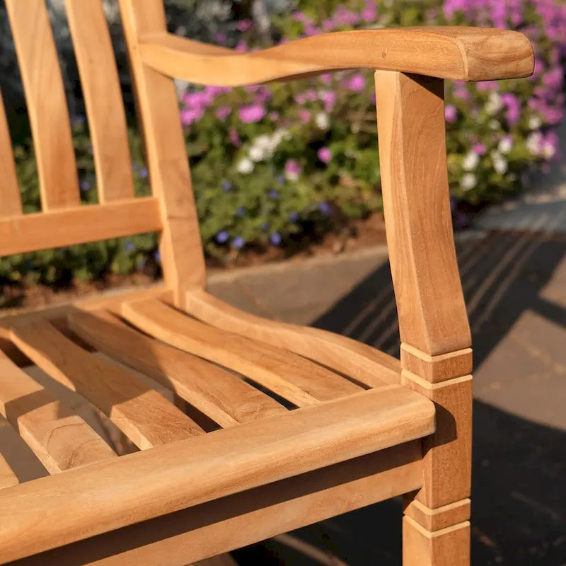 Fauteuil à bascule d'extérieur Cambridge Casual Boston en teck, 2 pièces