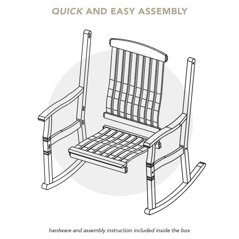 Fauteuil à bascule d'extérieur Cambridge Casual Boston en teck, 2 pièces
