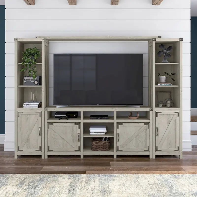 Meuble TV de ferme Cottage Grove 65W pour téléviseur de 75 pouces par Bush Furniture