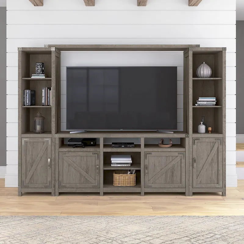 Meuble TV de ferme Cottage Grove 65W pour téléviseur de 75 pouces par Bush Furniture