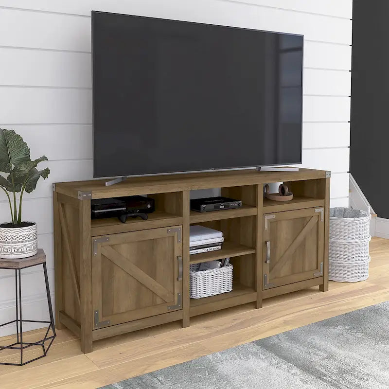 Meuble TV de ferme Cottage Grove 65W pour téléviseur de 75 pouces par Bush Furniture