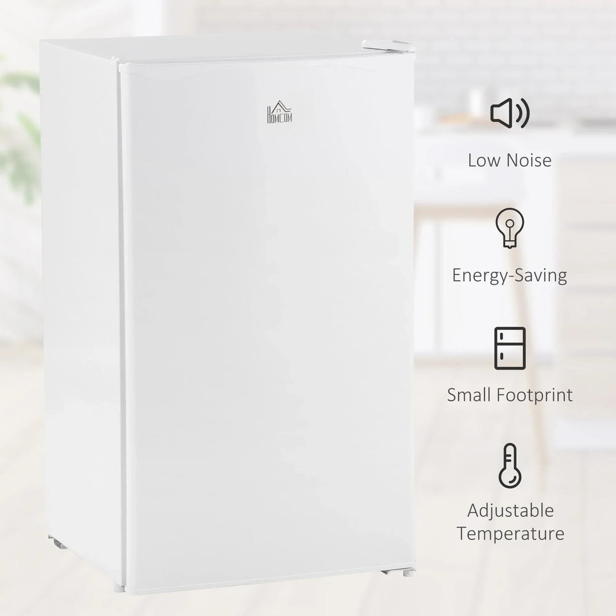 Mini-réfrigérateur de 3,2 pi³ avec congélateur, réfrigérateur compact à porte unique avec thermostat réglable pour chambre à coucher
