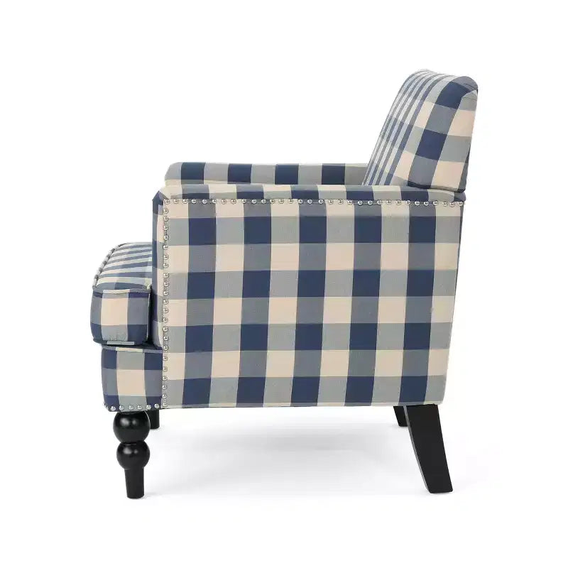 Fauteuil club contemporain Harrison Christopher Knight Home en tissu avec garniture cloutée